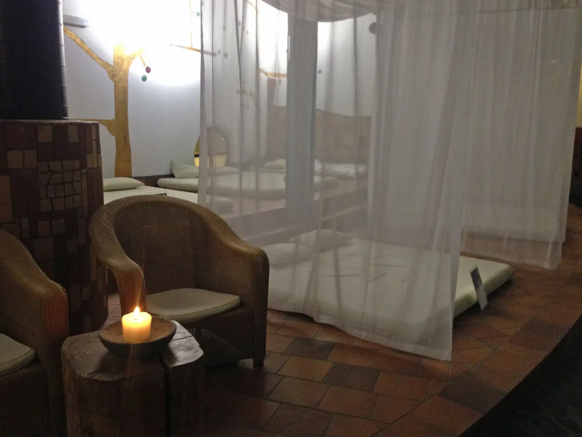 Ruhebereich in der Therme Bluamu